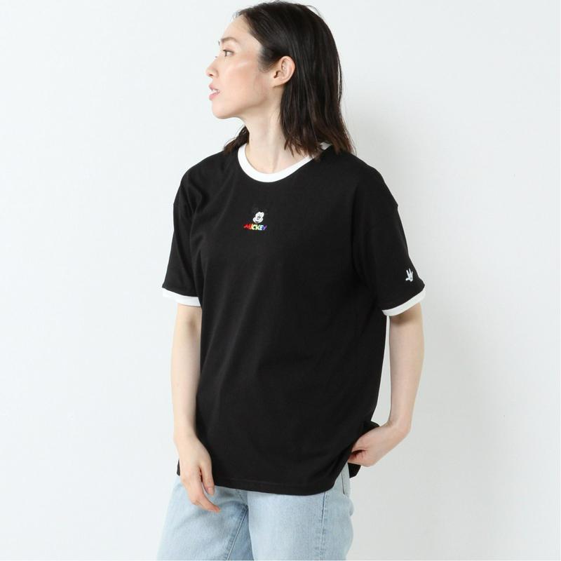 半袖リンガーＢＩＧ－Ｔシャツ【Ｍ～３Ｌ】「ミッキーマウス」（ディズニー）