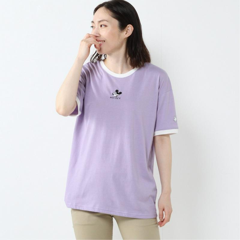 半袖リンガーＢＩＧ－Ｔシャツ【Ｍ～３Ｌ】「ミッキーマウス」（ディズニー）