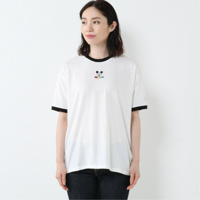 半袖リンガーＢＩＧ－Ｔシャツ【Ｍ～３Ｌ】「ミッキーマウス」（ディズニー）