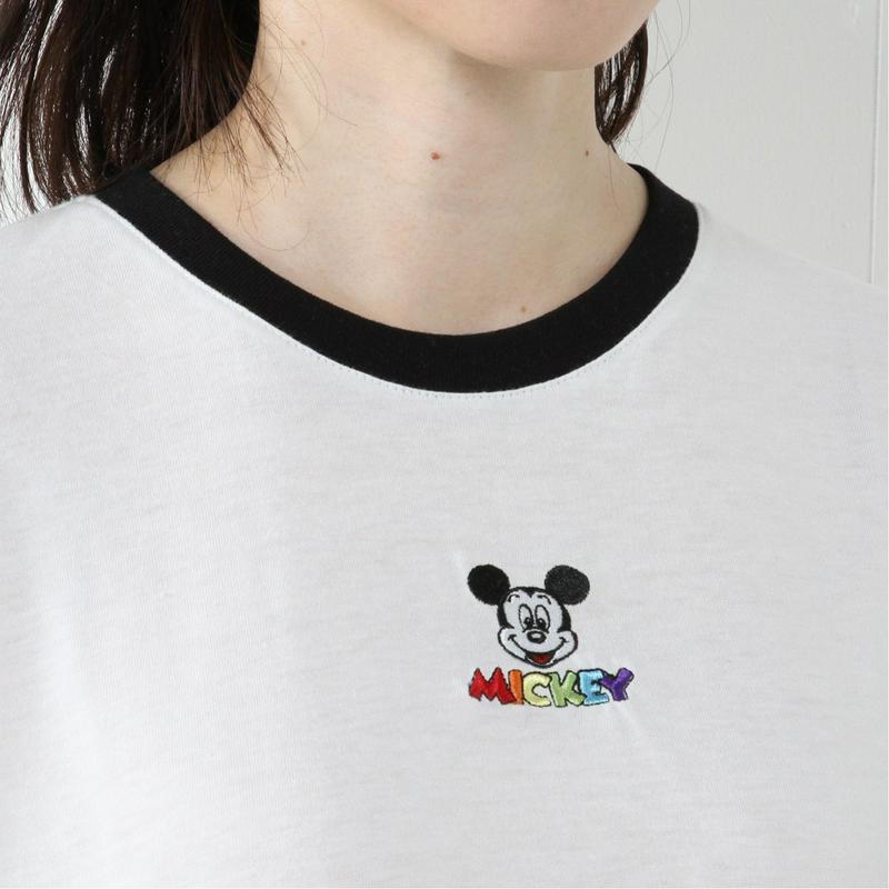 半袖リンガーＢＩＧ－Ｔシャツ【Ｍ～３Ｌ】「ミッキーマウス」（ディズニー）