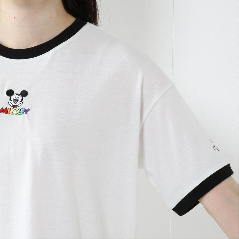 半袖リンガーＢＩＧ－Ｔシャツ【Ｍ～３Ｌ】「ミッキーマウス」（ディズニー）