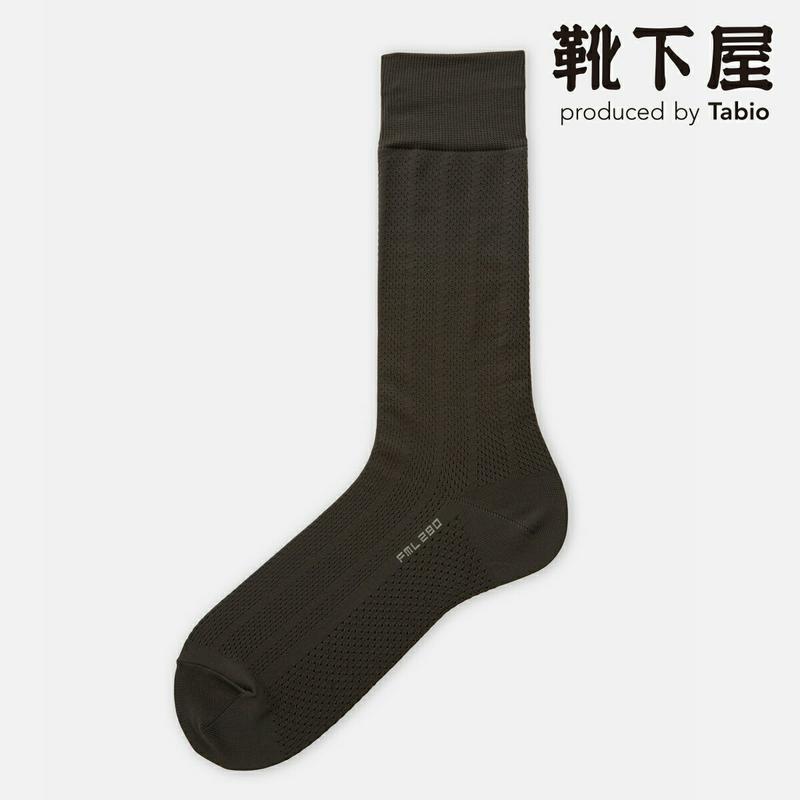 【あす楽】【公式 Tabio MEN】 メンズ FULL MESH レギュラー ソックス / 靴下屋 靴下 タビオ タビオメン くつ下 クルー メッシュ フルメッシュ 吸水 速乾 夏 黒 セオα 紳士 日本製