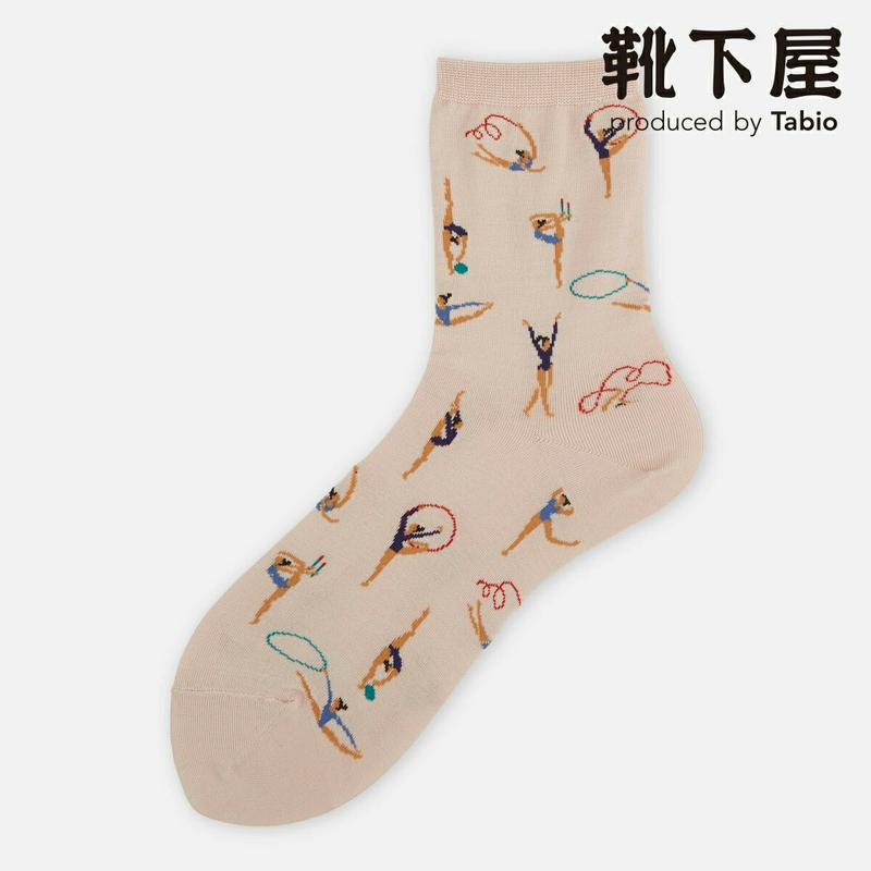 【あす楽】【Tabio】 新体操柄ショートソックス / 靴下屋 靴下 タビオ くつ下 ショート レディース 日本製