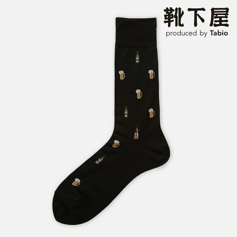 【あす楽】【Tabio MEN】 メンズ【父の日限定】ビールパターンレギュラー丈 / 靴下屋 靴下 タビオ くつ下 クルー ギフ