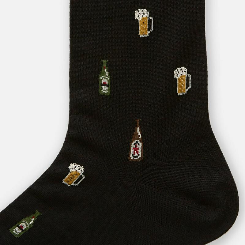 【あす楽】【Tabio MEN】 メンズ【父の日限定】ビールパターンレギュラー丈 / 靴下屋 靴下 タビオ くつ下 クルー ギフ