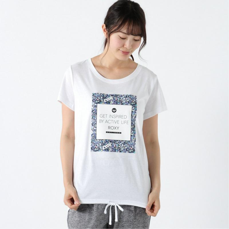 【吸汗速乾】ＵＶカット裾結びプリントＴシャツ
