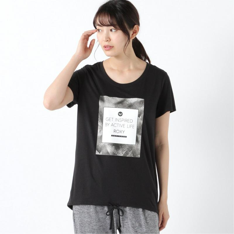 【吸汗速乾】ＵＶカット裾結びプリントＴシャツ