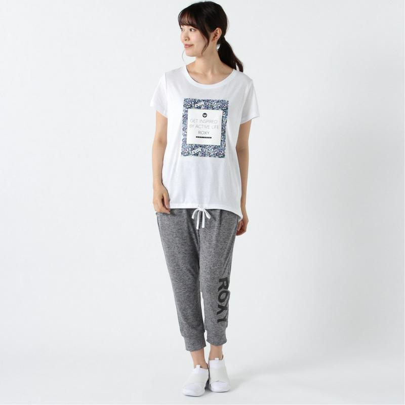 【吸汗速乾】ＵＶカット裾結びプリントＴシャツ