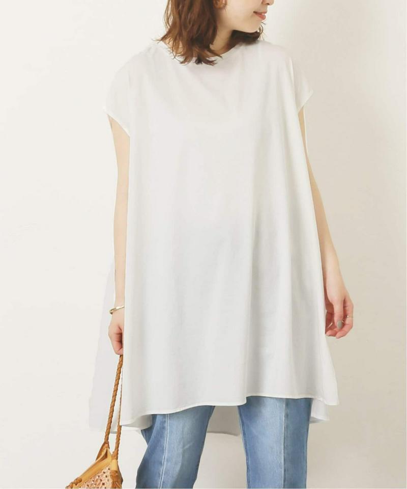 《追加》【NEU】シルキーコットンノースリーブポンチョTシャツ◆2（JOURNAL STANDARD）