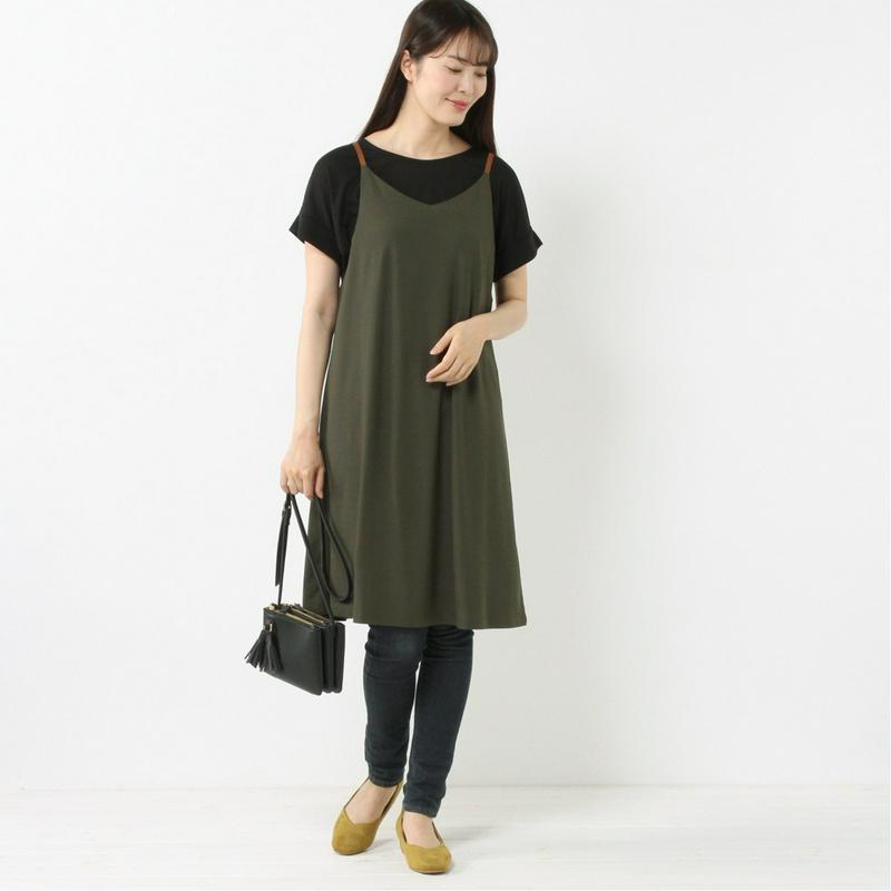 別々にも着られる◎キャミソールワンピとＴシャツのアンサンブル
