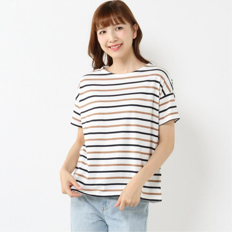 ゆったり身頃で着やすい◎半袖マルチボーダーＴシャツ