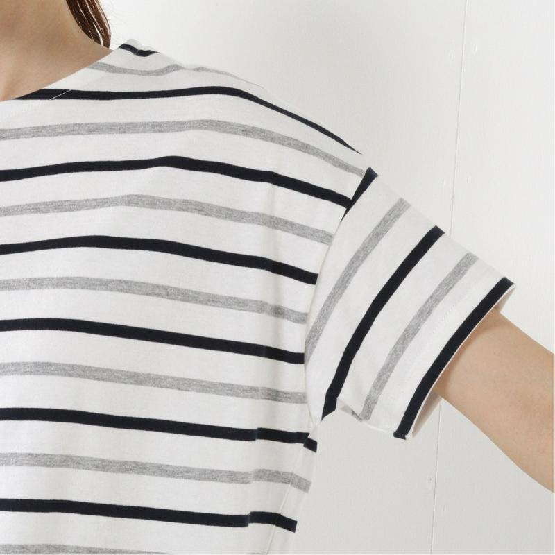 ゆったり身頃で着やすい◎半袖マルチボーダーＴシャツ