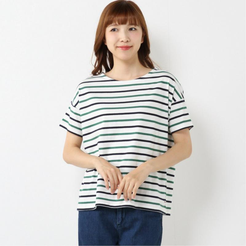 ゆったり身頃で着やすい◎半袖マルチボーダーＴシャツ