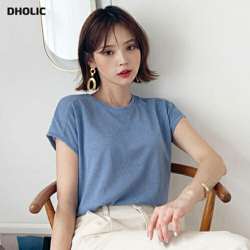 リネン混フレンチスリーブTシャツ・全4色・t59579 レディース【tops】【トップス Tシャツ フレンチスリーブ ショートス