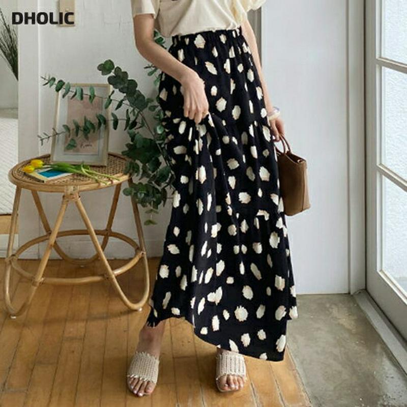 パターンフレアスカート・全2色・t59585 レディース【sk】【スカート ロング ロングスカート 総柄 カジュアル フレア フ