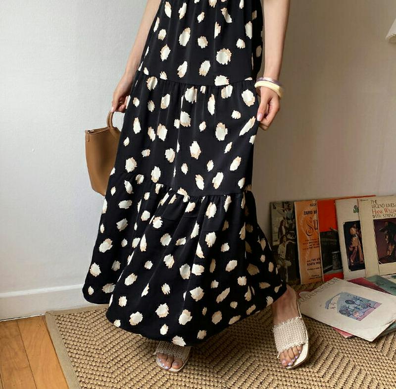 パターンフレアスカート・全2色・t59585 レディース【sk】【スカート ロング ロングスカート 総柄 カジュアル フレア フ