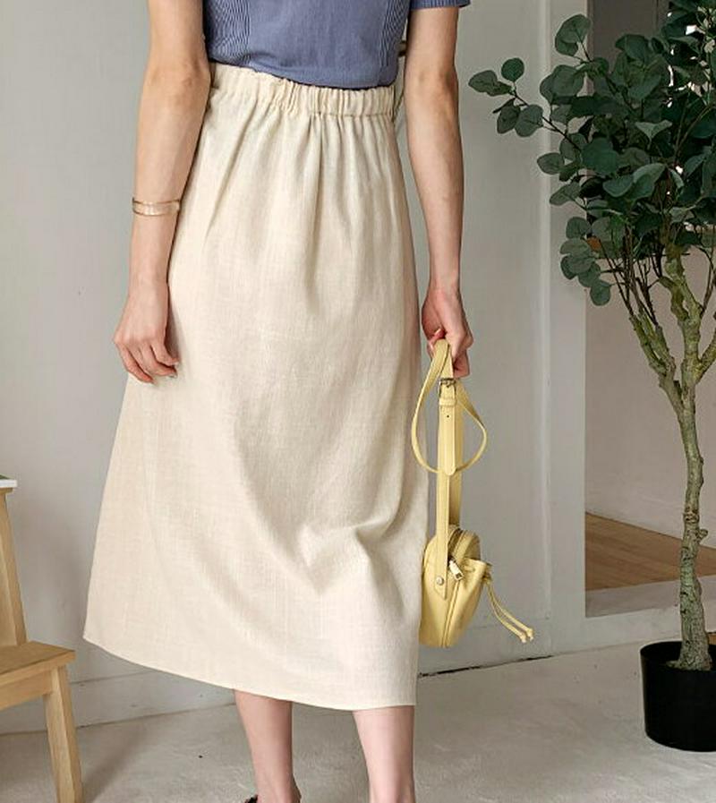 リボンAラインスカート・全3色・t59582 レディース【sk】【スカート ロングスカート ロング Aライン りぼん リボン 単