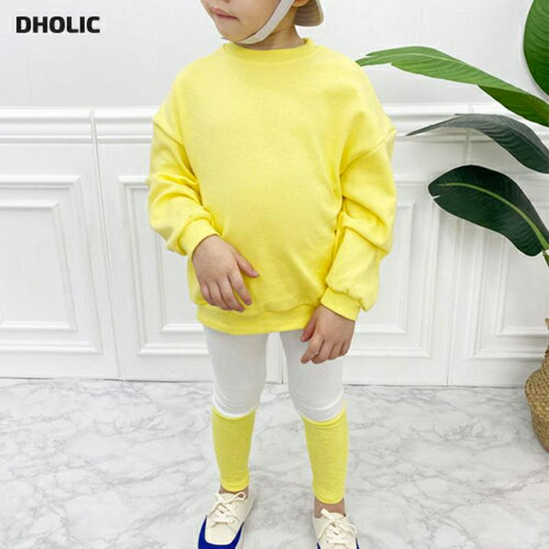 スウェット&カラーブロックレギンスSET p001472 キッズ 【3~8才】【pt】【韓国 ファッション セット セットアップ