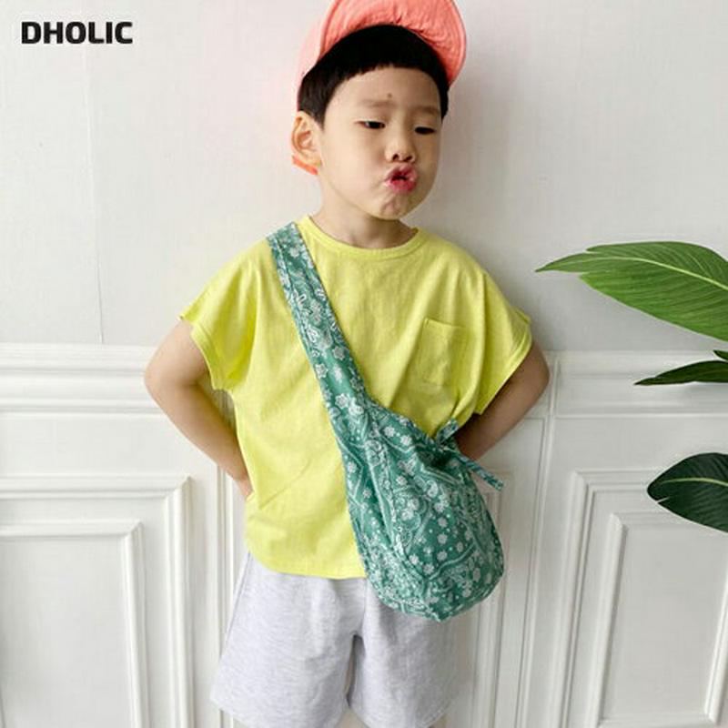 ショートスリーブポケットTシャツ p002331 キッズ 【3~8才】【tops】【韓国 ファッション トップス Tシャツ カットソー 半袖 ショートスリーブ ハーフスリーブ プチプラ 無地 子供 子供服 小学生 ジュニア 夏】【KIDS】