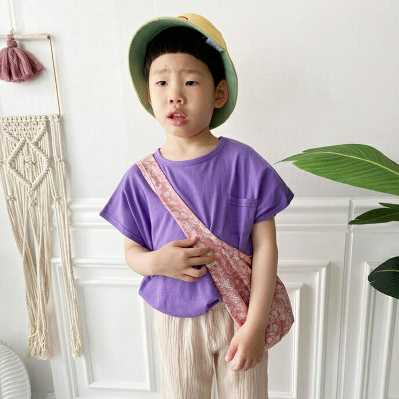 ショートスリーブポケットTシャツ p002331 キッズ 【3~8才】【tops】【韓国 ファッション トップス Tシャツ カットソー 半袖 ショートスリーブ ハーフスリーブ プチプラ 無地 子供 子供服 小学生 ジュニア 夏】【KIDS】