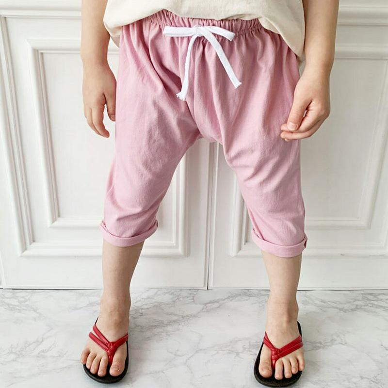 クロップドテーパードパンツ p002332 キッズ 【3~8才】【pt】【韓国 ファッション ボトムス パンツ ロング 7分丈 ウエストゴム 無地 テーパード スラウチ プチプラ ワンマイルウェア 子供 子供服 小学生 ジュニア 夏】【KIDS】