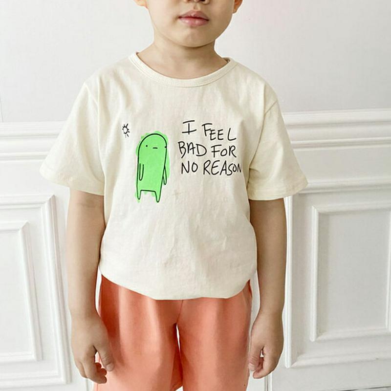 ネオンイラスト半袖Tシャツ・p002327 キッズ【3~8才】【tops】【トップス 半袖 Tシャツ ネオン カジュアル イラスト ラフ 女の子 男の子 春 夏 子供 こども 子供服 こども服】【KIDS】