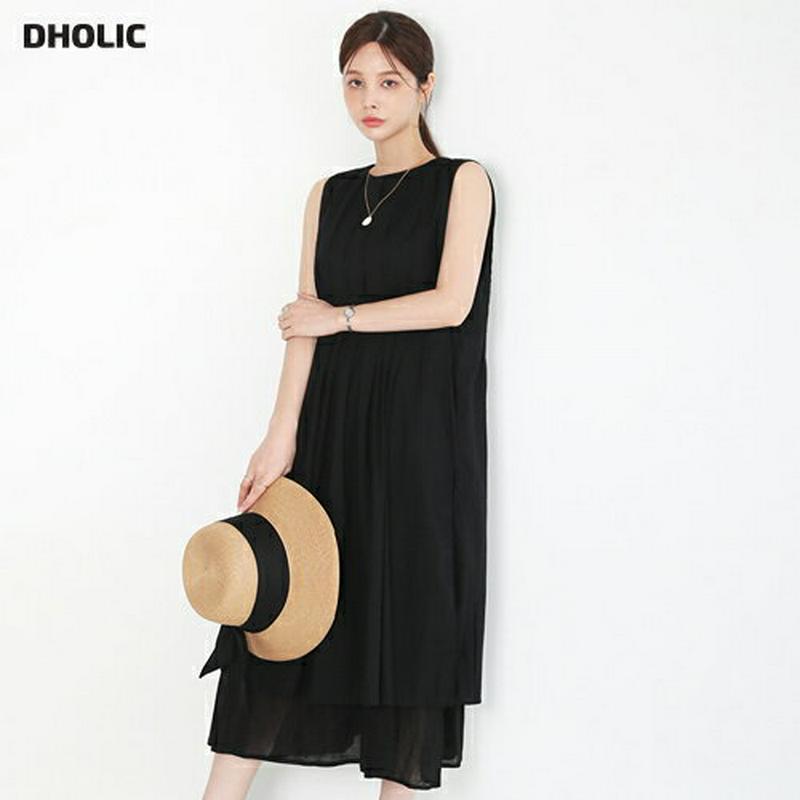 タックフレアワンピース・全2色・b62464 レディース【ops】【ワンピース ロング ロングワンピース タック フレア フレア