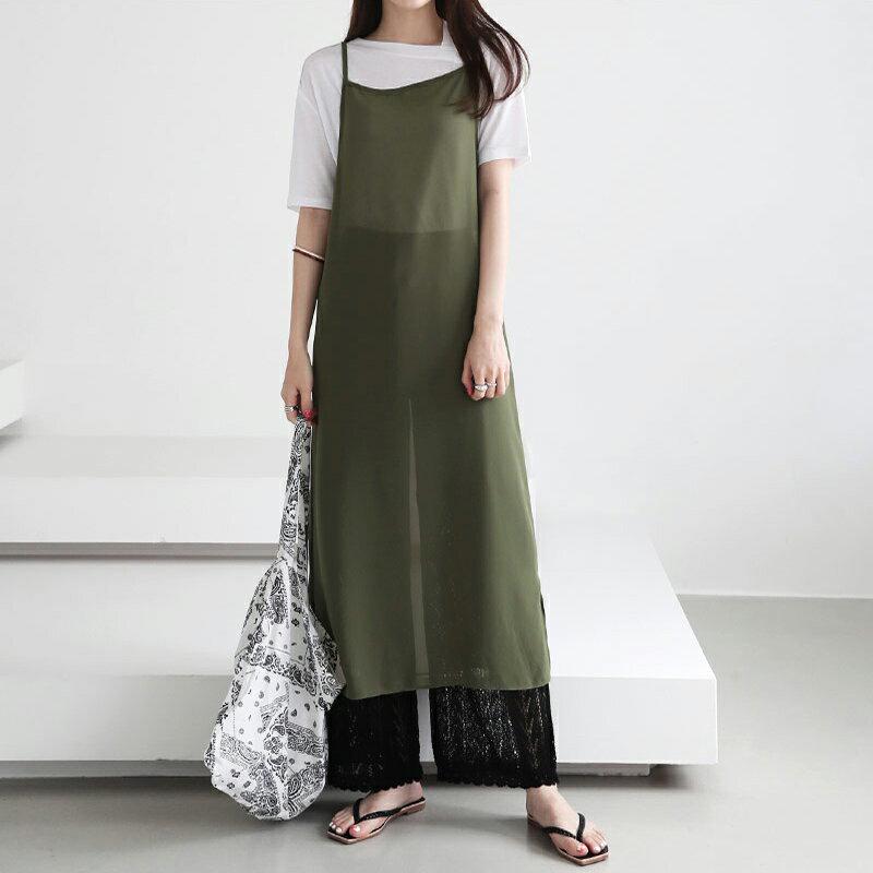 シアーキャミワンピース・全3色・t62463 レディース【ops】【ワンピース ロング ロングワンピース キャミソールワンピース