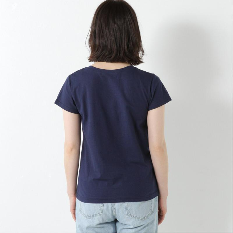 ライオン刺繍ＶネックＴシャツ【Ｍ～ＬＬ】（ジョルダーノ/GIORDANO）