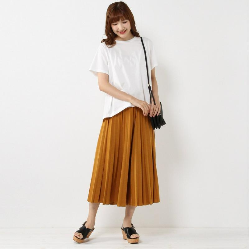 淡い色でも汗染み防止で安心◎ＡラインバックタックＴシャツ