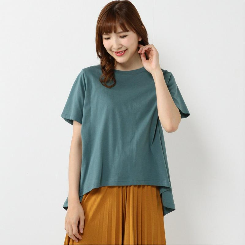 淡い色でも汗染み防止で安心◎ＡラインバックタックＴシャツ