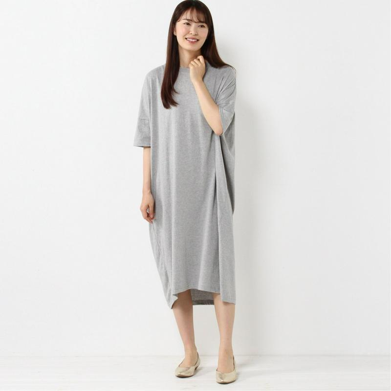 汗染み防止・抗菌消臭・ＵＳＡコットン使用◎バックタックＴシャツワンピース