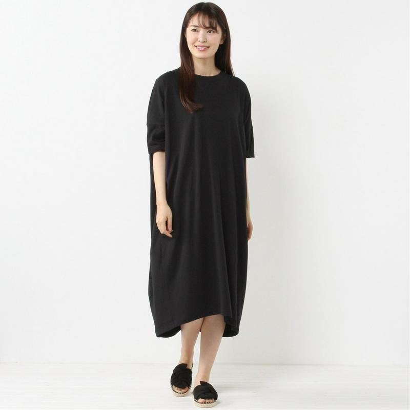汗染み防止・抗菌消臭・ＵＳＡコットン使用◎バックタックＴシャツワンピース
