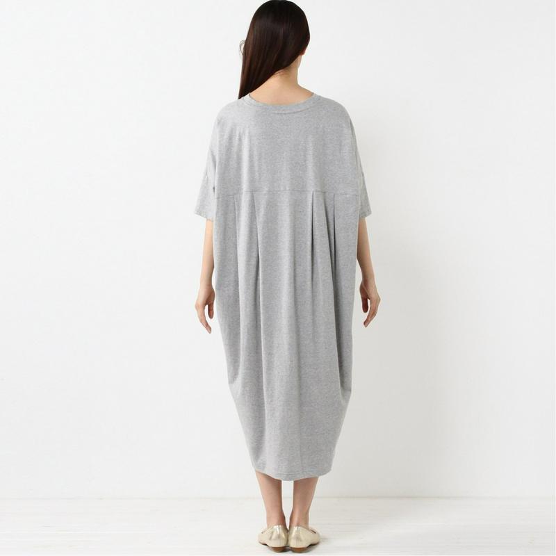 汗染み防止・抗菌消臭・ＵＳＡコットン使用◎バックタックＴシャツワンピース