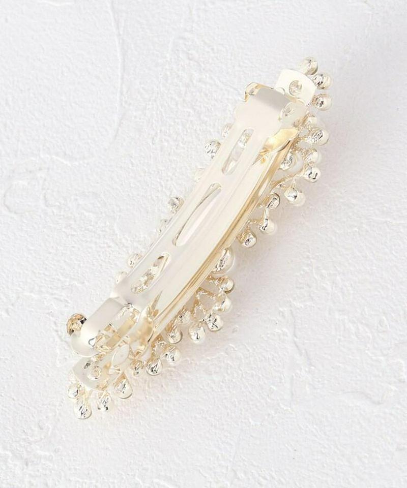 フェイクパールボタニカルバレッタ