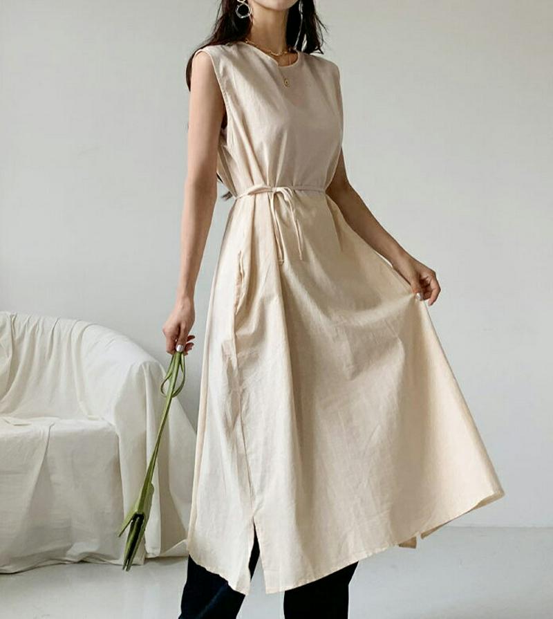 ストラップ付スリーブレスロングワンピース・全2色・b55754 レディース【ops】【ワンピース ロング ロングワンピース スリ