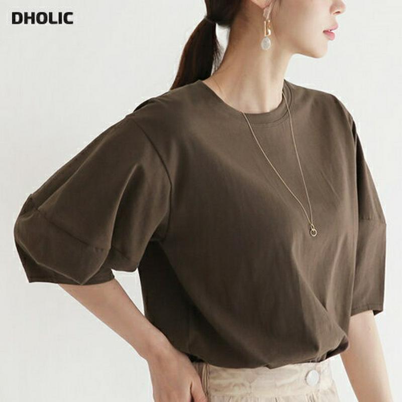 バルーンスリーブTシャツ・全5色・b62492 レディース【tops】【トップス Tシャツ 半袖 ハーフスリーブ バルーンスリー