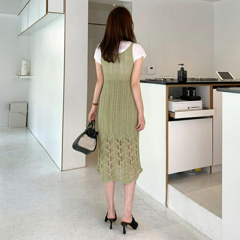 ニットスリーブレスワンピース・全3色・t62503 レディース【ops】【ワンピース ロング ロングワンピース ニット ニットワ