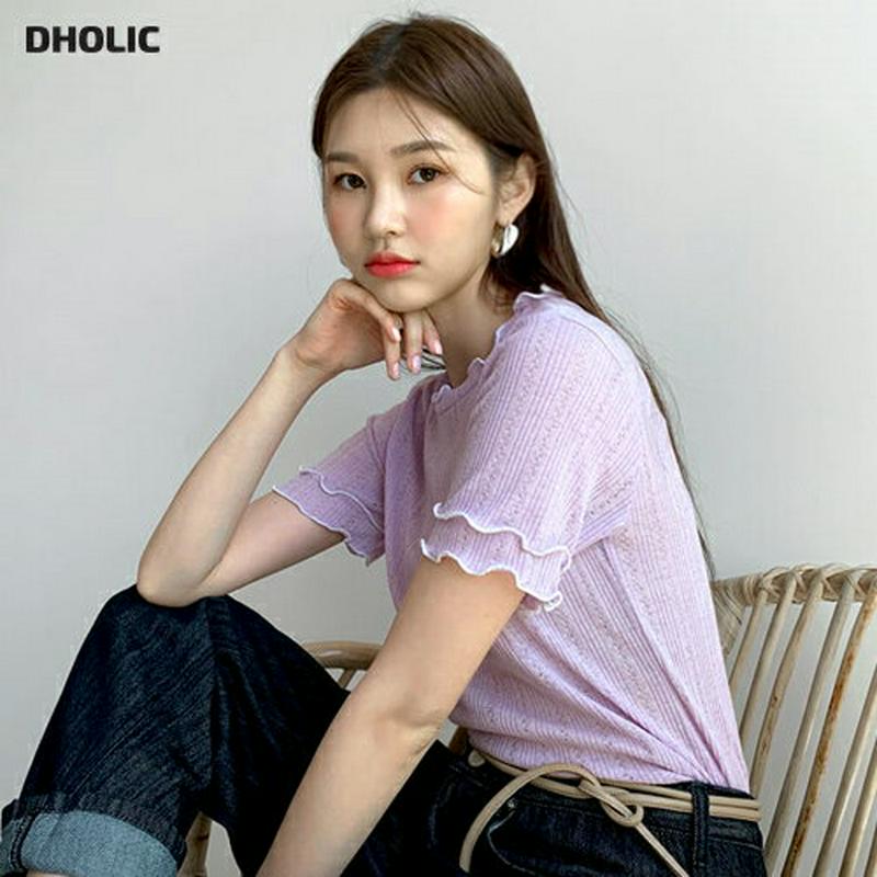【新作10%OFF】ウェーブスリムTシャツ・全3色・t59599 レディース【tops】【トップス Tシャツ 半袖 ウェーブ ス