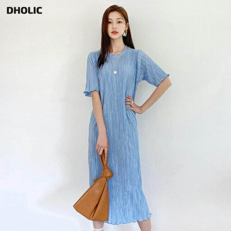 【新作10%OFF】プリーツワンピース・全3色・b59614 レディース【ops】【ワンピース ロング ロングワンピース 半袖 