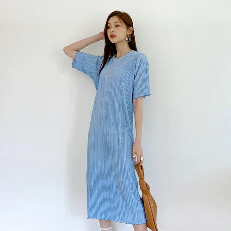 【新作10%OFF】プリーツワンピース・全3色・b59614 レディース【ops】【ワンピース ロング ロングワンピース 半袖 