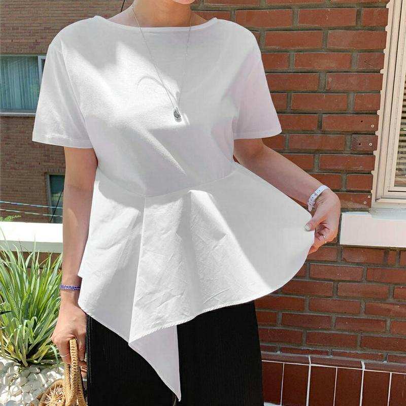【新作10%OFF】フレアヘムTシャツ・全2色・62421 レディース【tops】【トップス Tシャツ 半袖 フレア フレアトッ