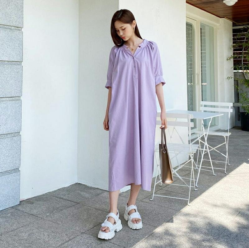 【新作10%OFF】ラグランボタンワンピース・全3色・t59615 レディース【ops】【ワンピース ロング ロングワンピース 