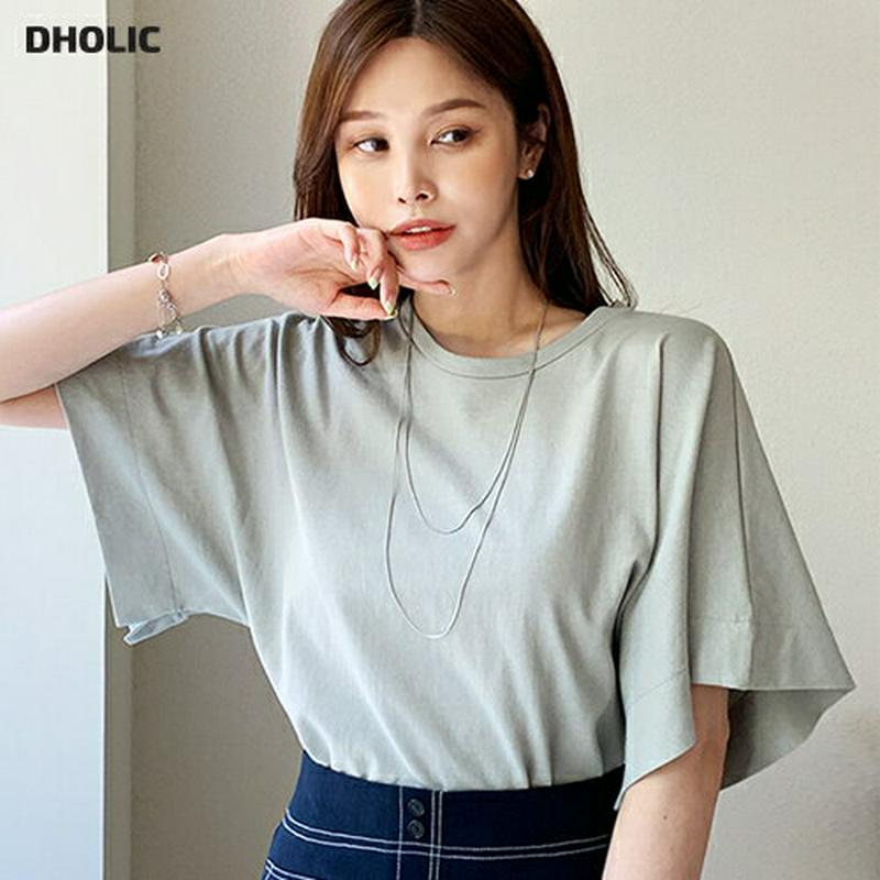 【新作10%OFF】スリットワイドスリーブTシャツ・全3色・b62422 レディース【tops】【トップス Tシャツ 半袖 ハー