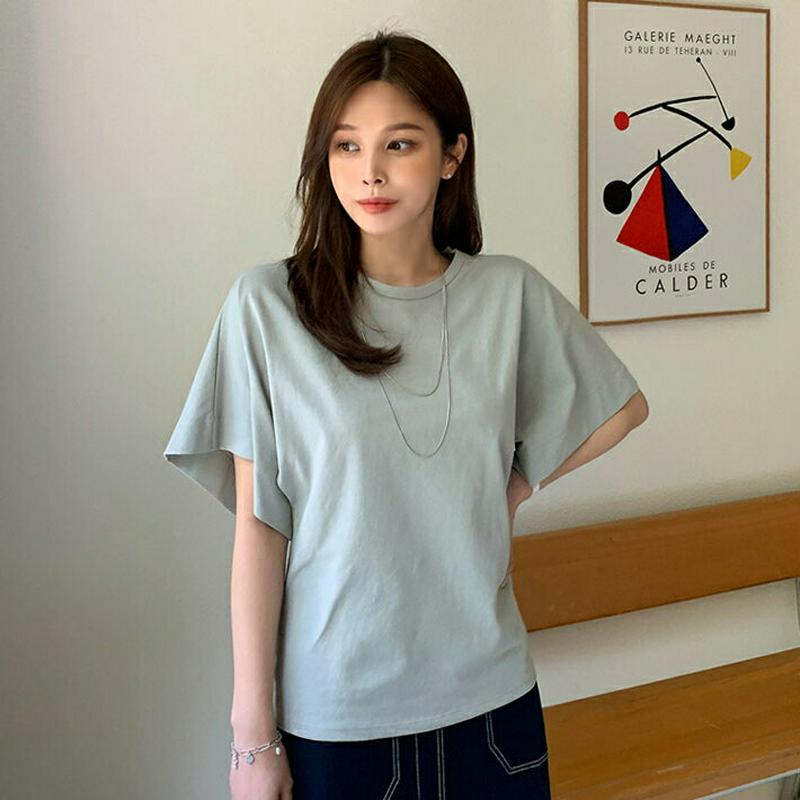 【新作10%OFF】スリットワイドスリーブTシャツ・全3色・b62422 レディース【tops】【トップス Tシャツ 半袖 ハー