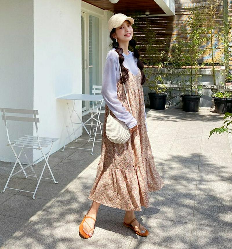 【新作10%OFF】フローラルキャミワンピース・全2色・t59610 レディース【ops】【ワンピース ロング ロングワンピース