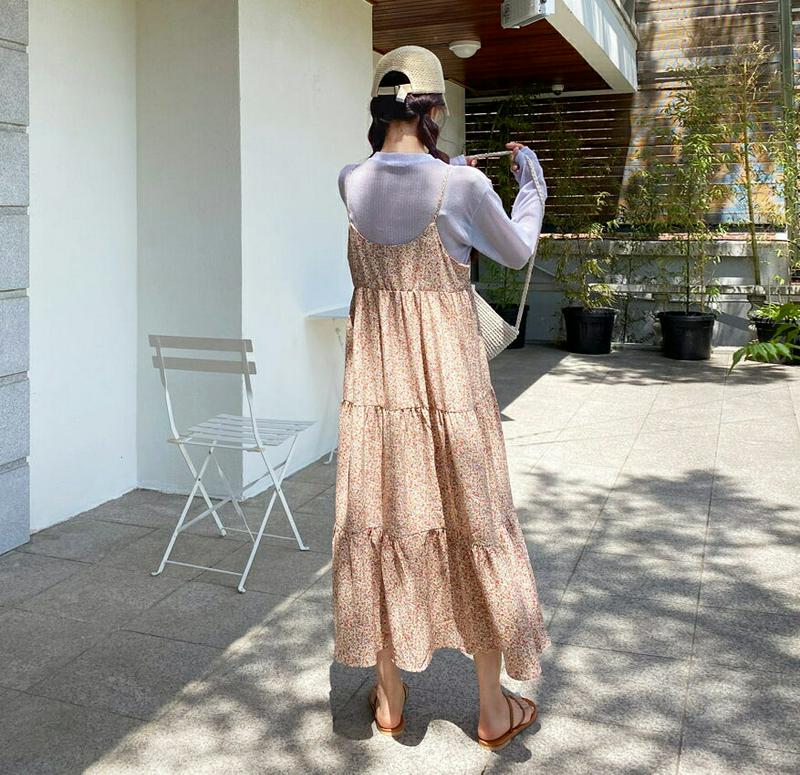 【新作10%OFF】フローラルキャミワンピース・全2色・t59610 レディース【ops】【ワンピース ロング ロングワンピース