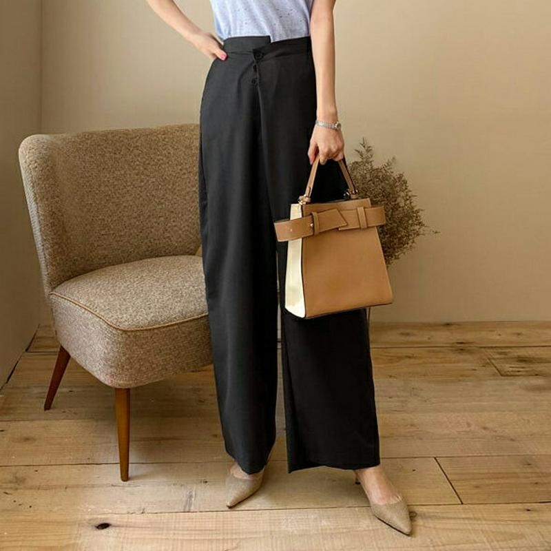 【新作10%OFF】ダイアゴナルボタンパンツ・全3色・t62439 レディース【pt】【パンツ ロングパンツ ズボン ボトムス 