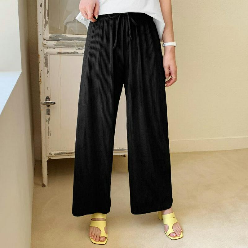 ≪人気商品再入荷≫リボンリブパンツ・全2色・b62441 レディース【pt】【韓国 ファッション パンツ ロングパンツ ズボン ボトムス リブ リブパンツ 単色 無地 シンプル カジュアル ラフ ウエストゴム 春 夏】【ハイホリHIHOLLI】