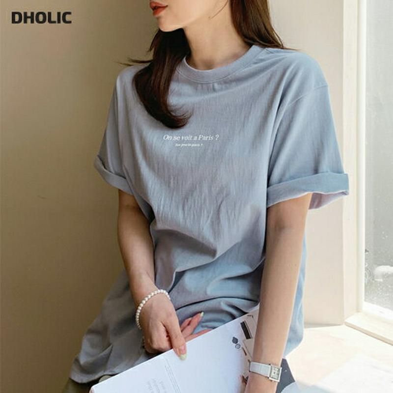 【新作10%OFF】レタリングルーズTシャツ・全4色・62426 レディース【tops】【トップス Tシャツ 半袖 ハーフスリー
